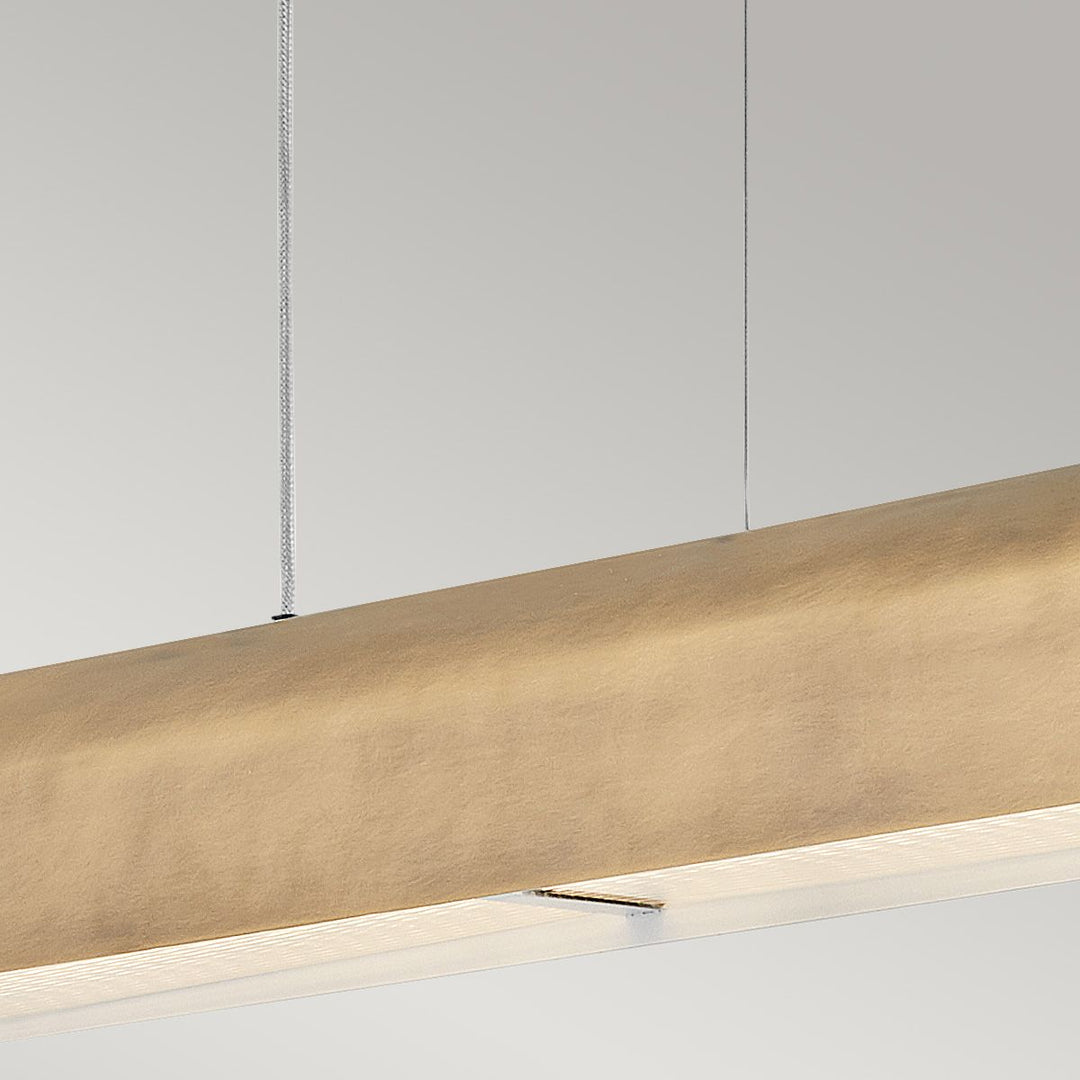 Arco Linear LED Pendant Light - Heritage Brass