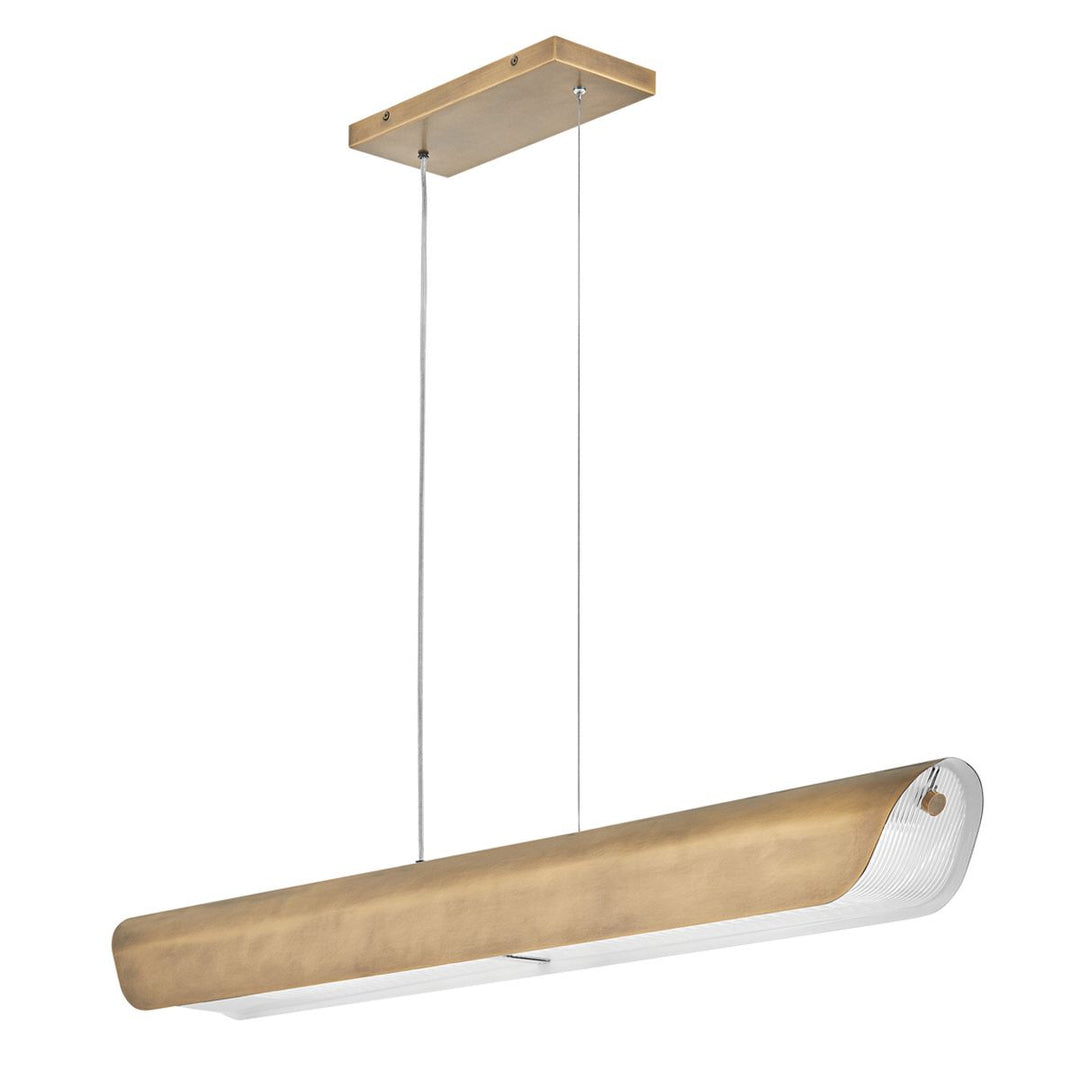 Arco Linear LED Pendant Light - Heritage Brass