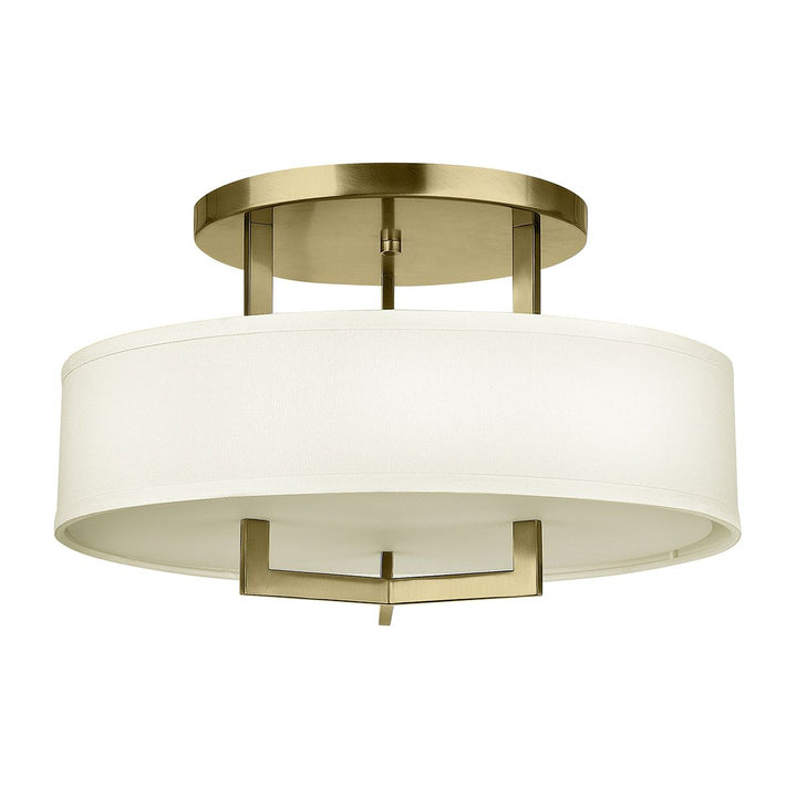 Hampton Semi Flush Ceiling Light - Brushed Brass