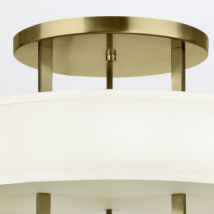 Hampton Semi Flush Ceiling Light - Brushed Brass