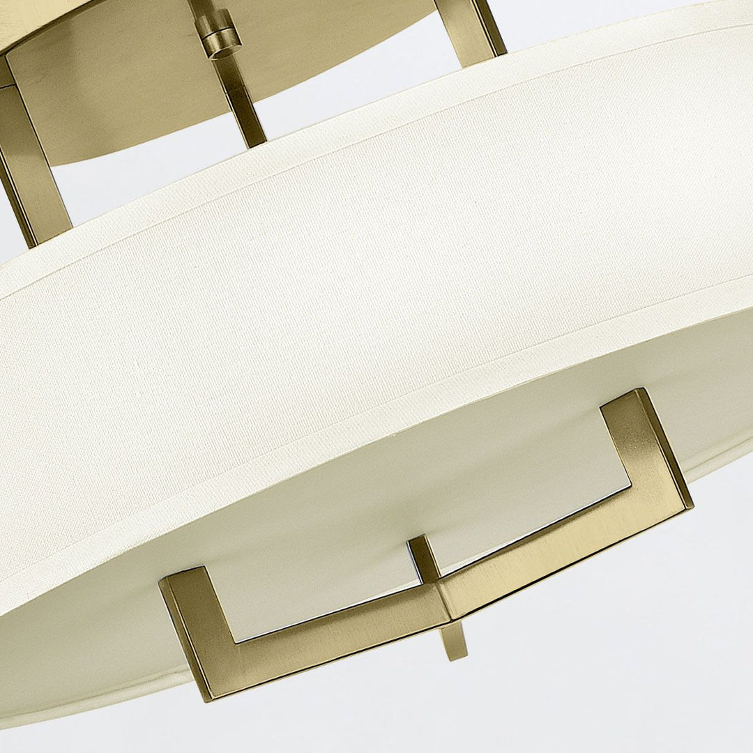 Hampton Semi Flush Ceiling Light - Brushed Brass