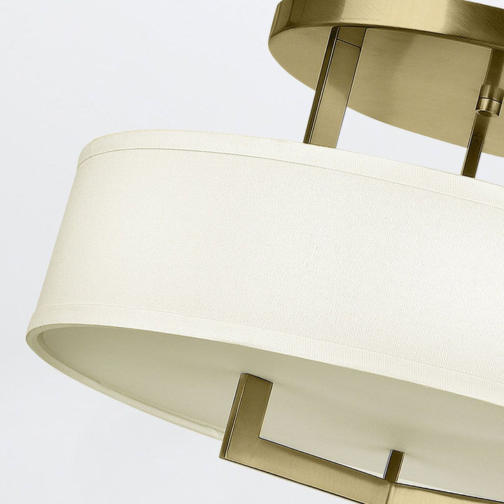 Hampton Semi Flush Ceiling Light - Brushed Brass