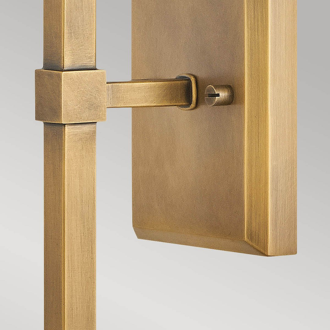 Moore Wall Light - Heritage Brass with Ivory Linen Shade