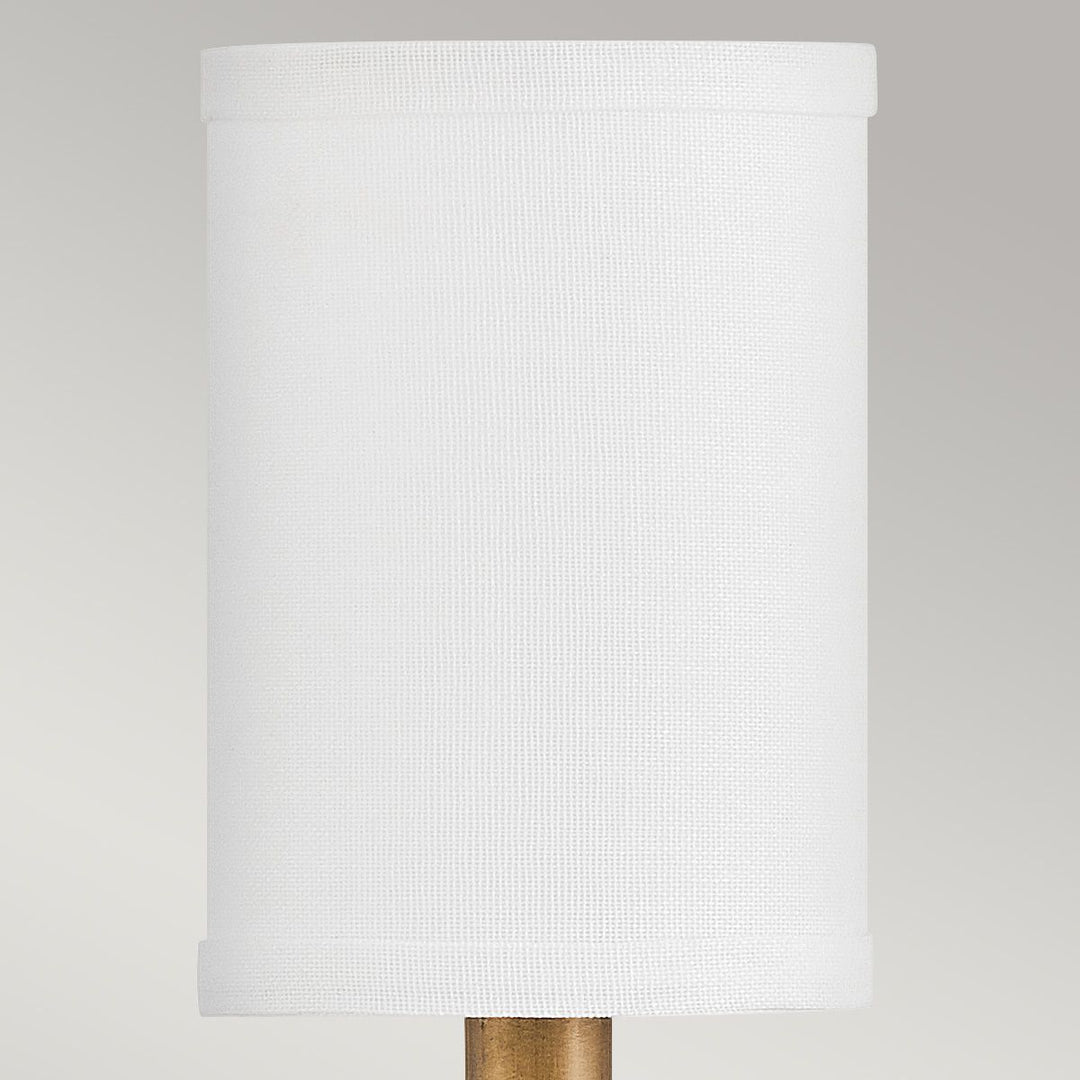 Moore Wall Light - Heritage Brass with Ivory Linen Shade
