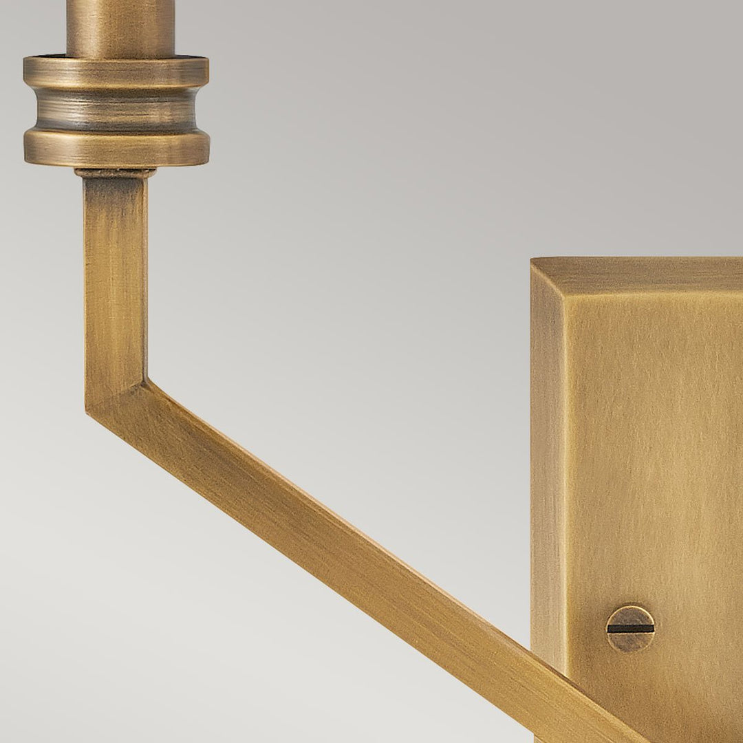 Moore 3 Wall Light - Heritage Brass with Ivory Linen Shade