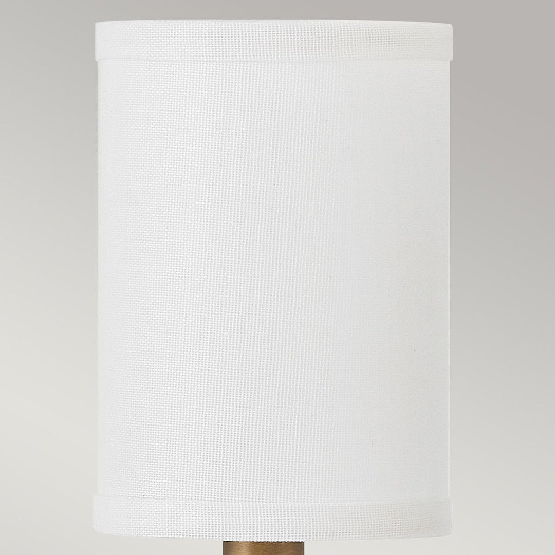 Moore 3 Wall Light - Heritage Brass with Ivory Linen Shade