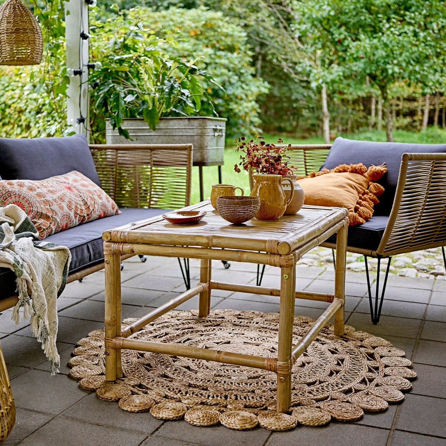 Bloomingville Outdoor Sole Bamboo Coffee Table in Natural