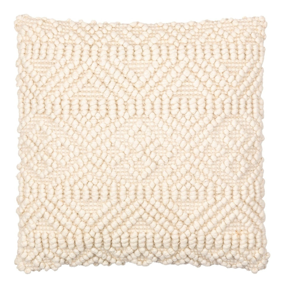 Hygge Hand Woven Cushion 51x51cm - Cream Keiichi 1