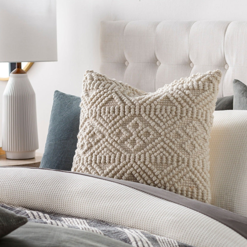 Hygge Hand Woven Cushion 51x51cm - Cream Keiichi 3