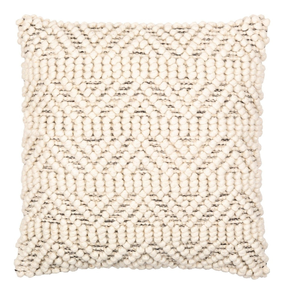 Hygge Hand Woven Cushion 51x51cm - Black & Cream Keiichi 1