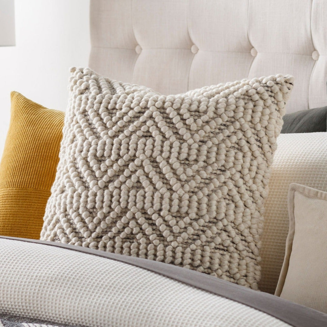 Hygge Hand Woven Cushion 51x51cm - Black & Cream Keiichi 2