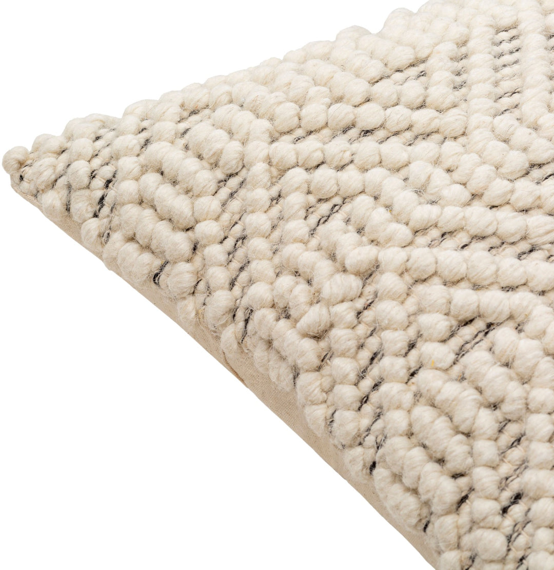 Hygge Hand Woven Cushion 51x51cm - Black & Cream Keiichi 3