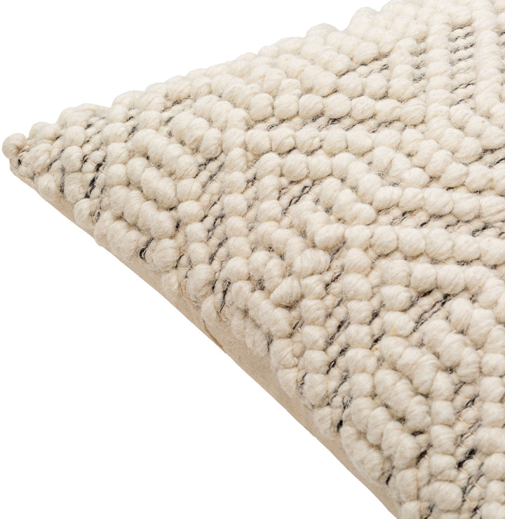 Hygge Hand Woven Cushion 51x51cm - Black & Cream Keiichi 3