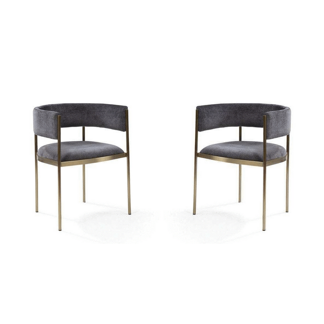 Envie II Set of 2 Dining Chairs - Giselle Dark Charcoal Tommy Franks 2