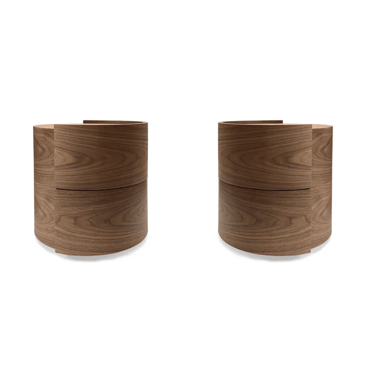 Tavamo Pair of Bedside Tables - Walnut Tommy Franks 1