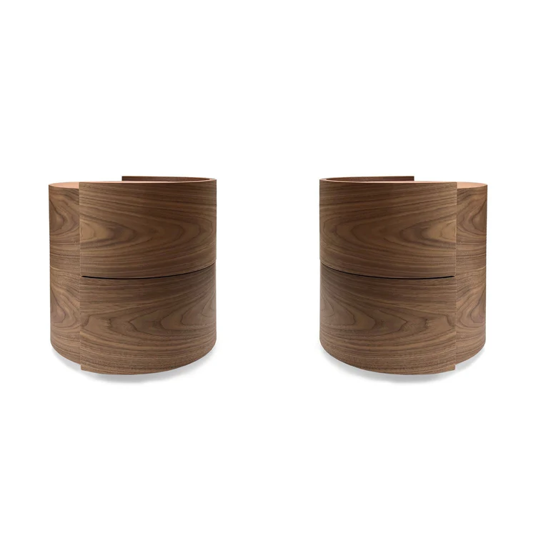  Tommy Franks-Tommy Franks Tavamo Pair of Bedside Tables in Walnut-Brown  181 