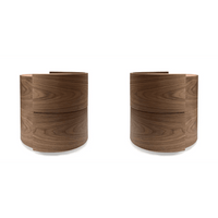 Tommy Franks Tavamo Pair of Bedside Tables in Walnut