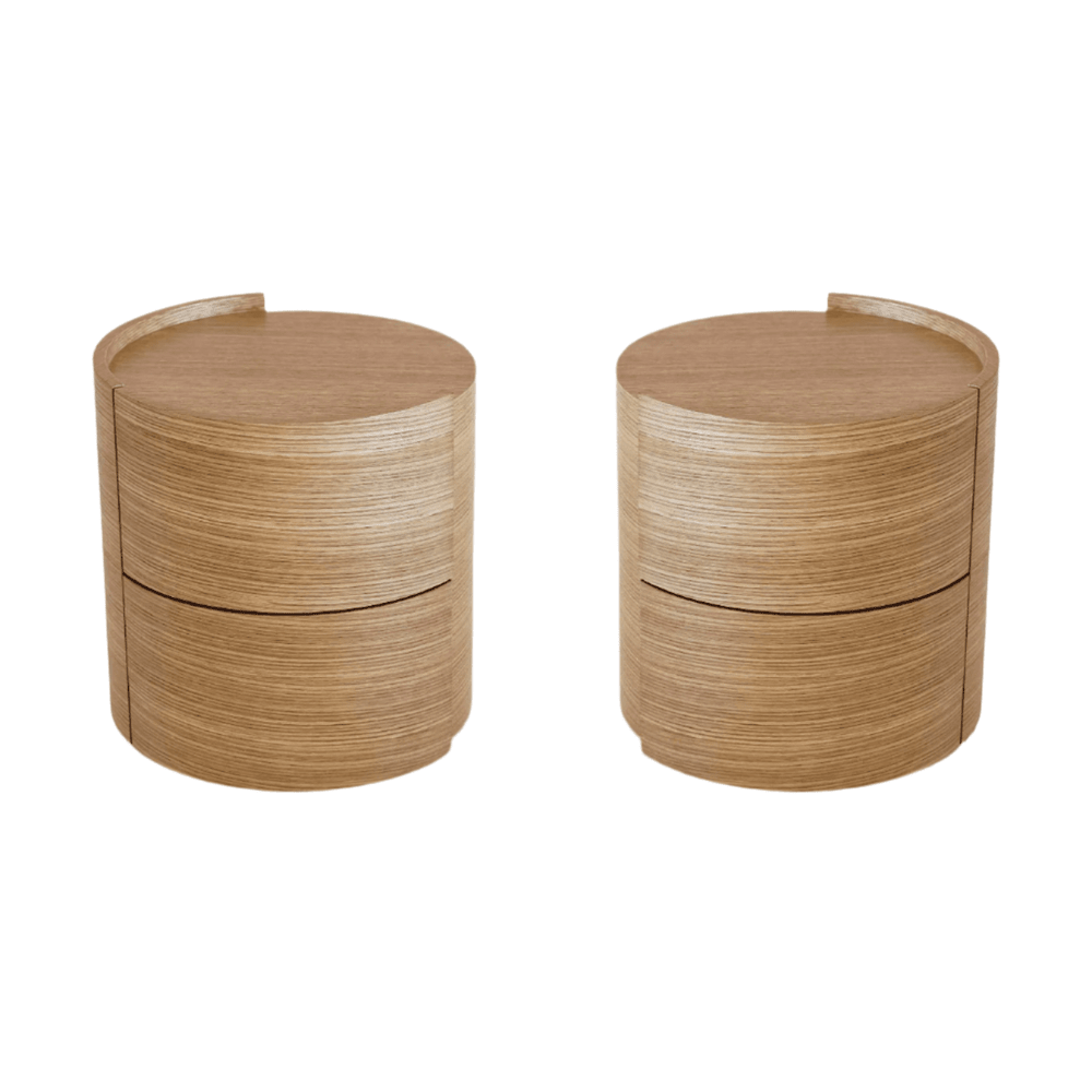 Dexter Pair of Bedside Tables - Ash Oak Tommy Franks 1