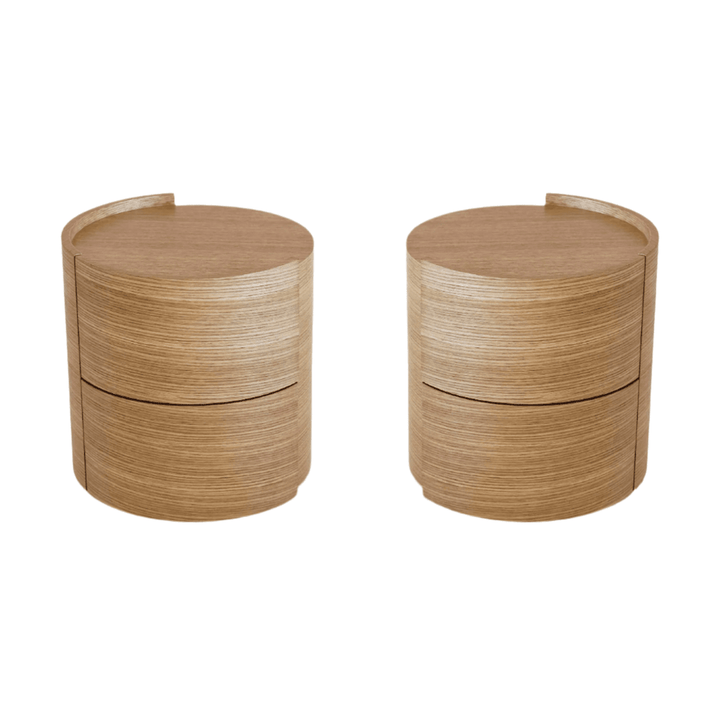 Dexter Pair of Bedside Tables - Ash Oak Tommy Franks 1