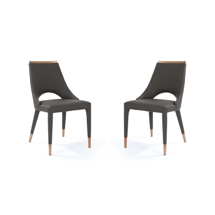  Tommy Franks-Tommy Franks Millie Set of 2 Dining Chairs-Grey 445 