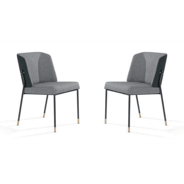 Houndstooth Victor Set of 2 Dining Chairs Tommy Franks 1