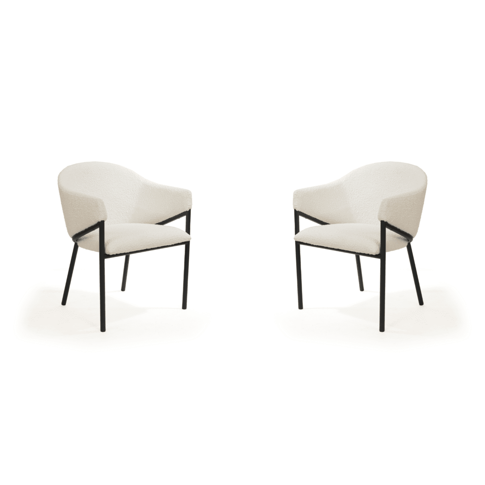 Aidan Set of 2 Armchairs - Polar Bouclé Tommy Franks 2