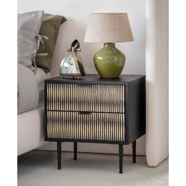 Imperia Bone Inlay Bedside Table