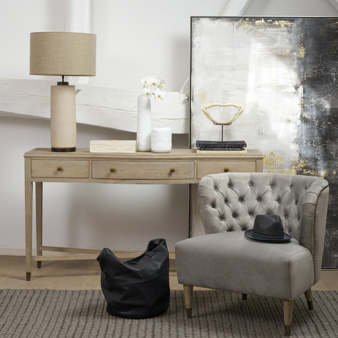 Ines Console Table - Whitewashed Oak