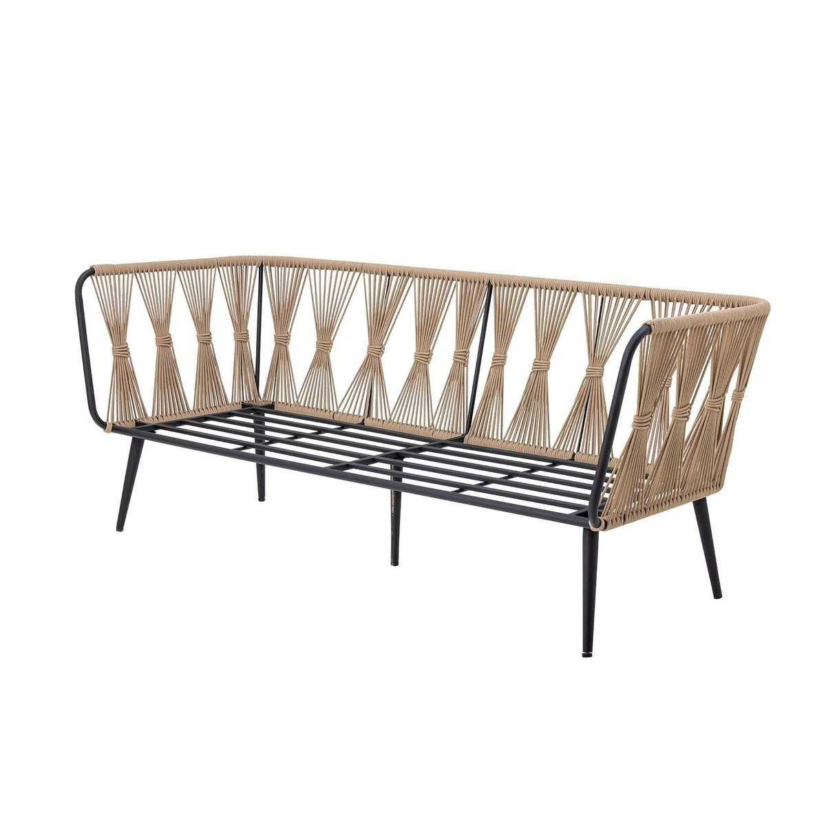 Bloomingville Outdoor Metal Pavone Sofa in Brown