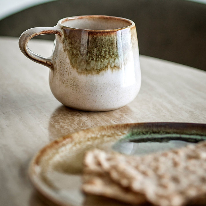 Jules 12 Piece Stoneware Breakfast Set - Green