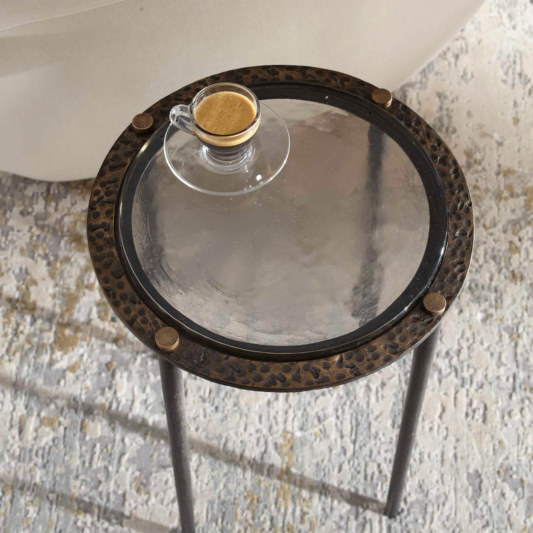 Kennington Round Glass Side Table