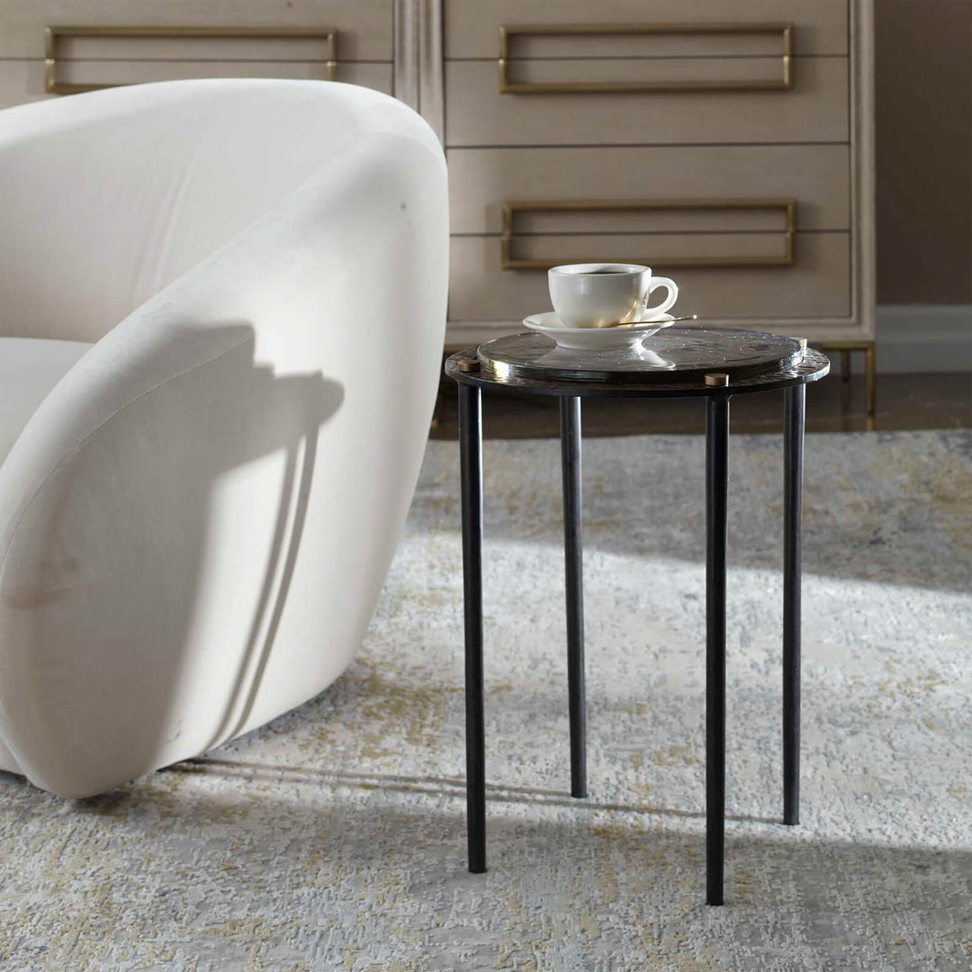 Kennington Round Glass Side Table