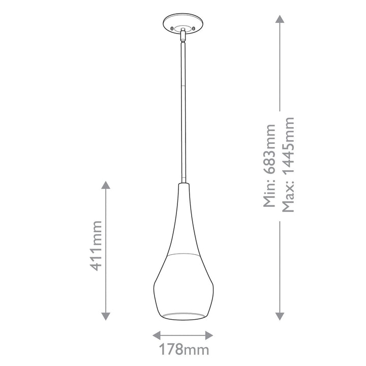 Deela Ceiling Pendant Light - Black
