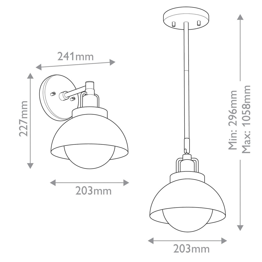 Niva Trio Mount Wall Light - Black