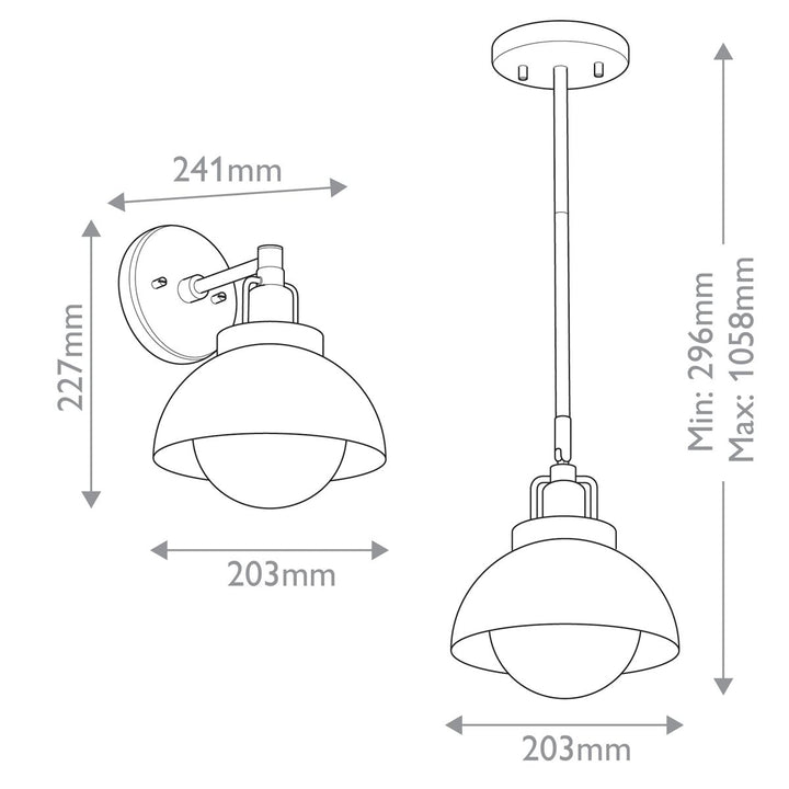 Niva Trio Mount Wall Light - Black