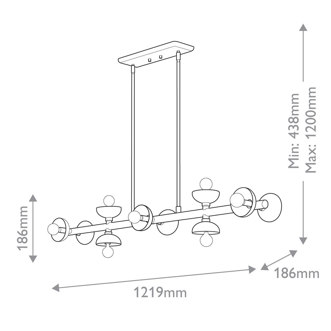 Palta Linear Pendant Light - Champagne Bronze