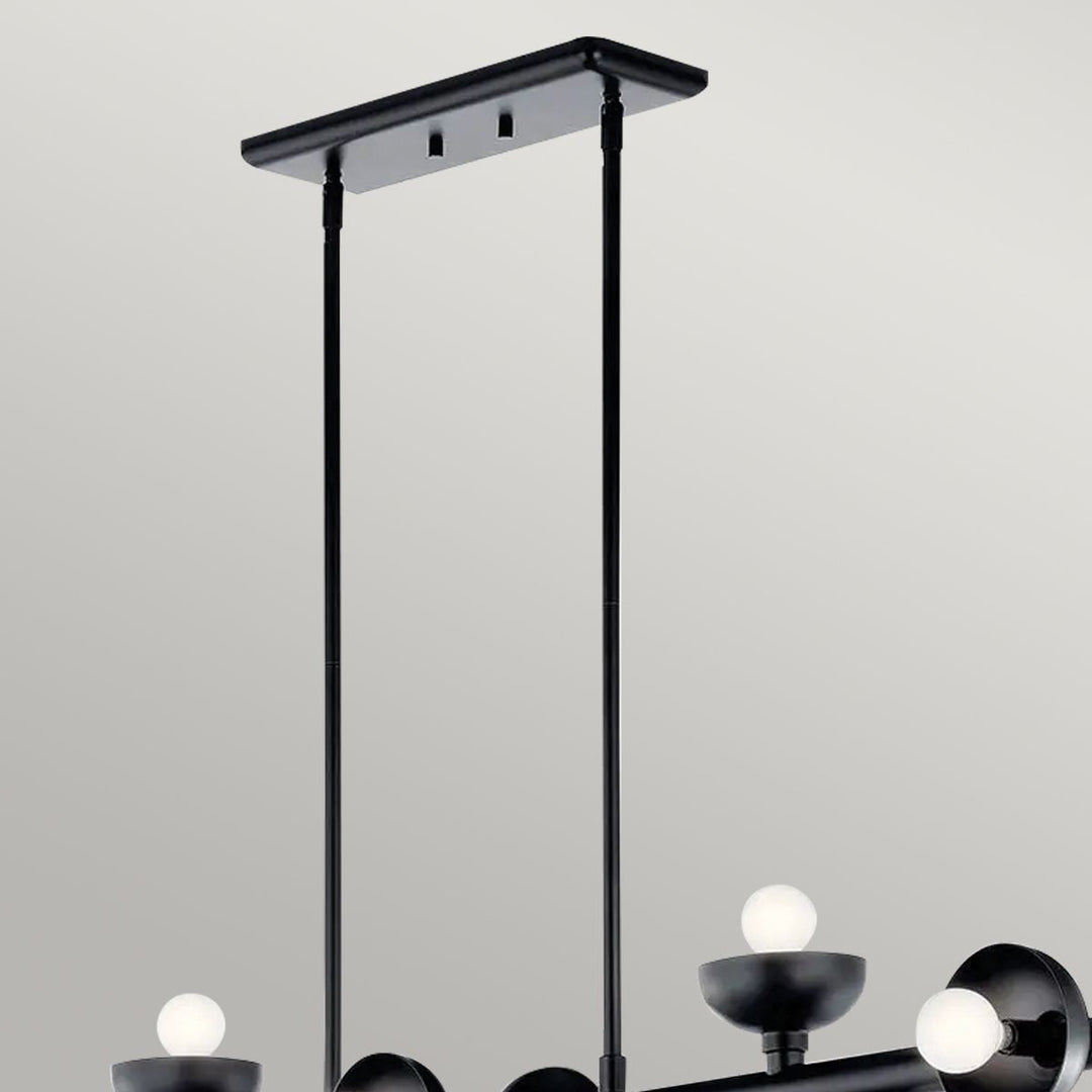 Palta Linear Pendant Light - Satin Black
