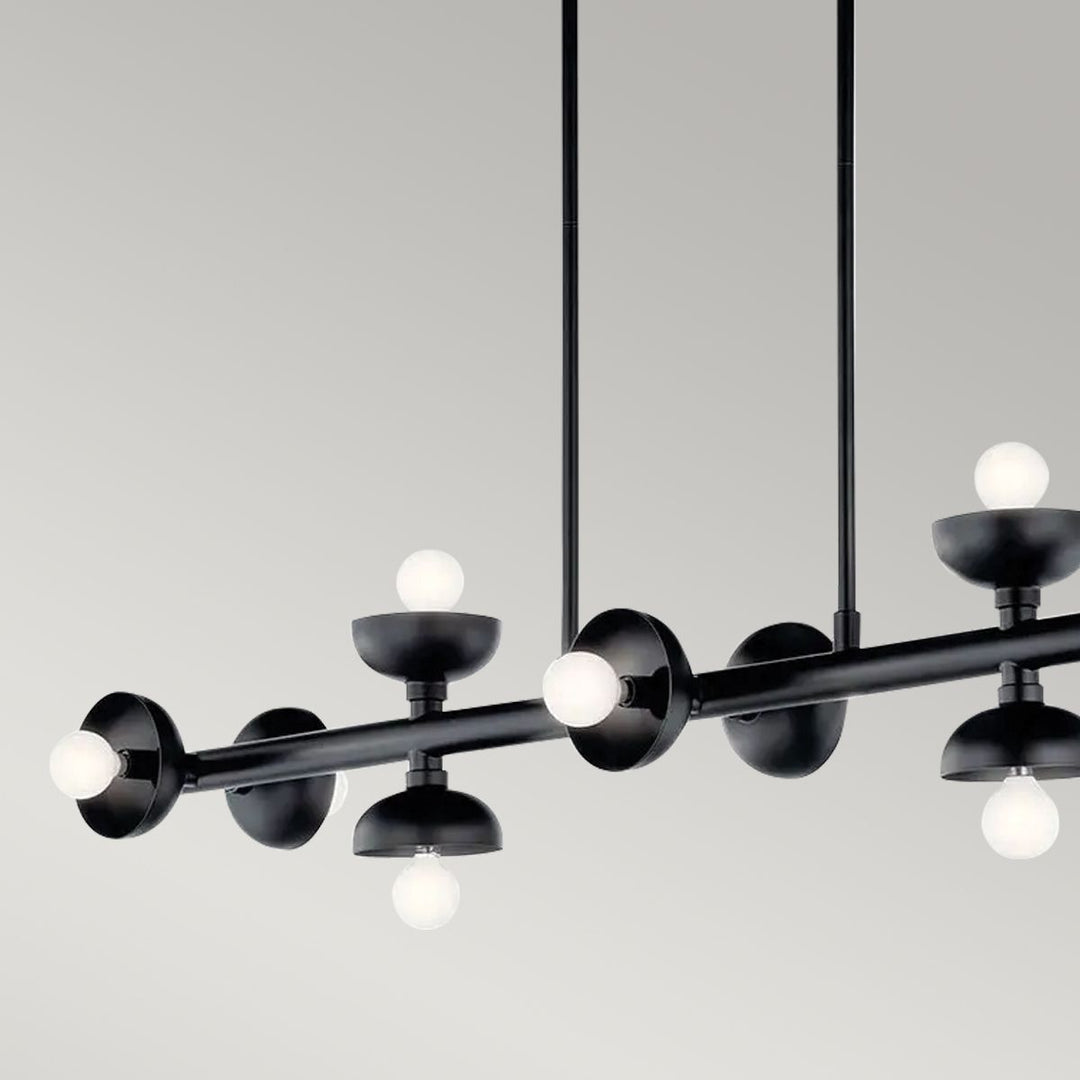 Palta Linear Pendant Light - Satin Black