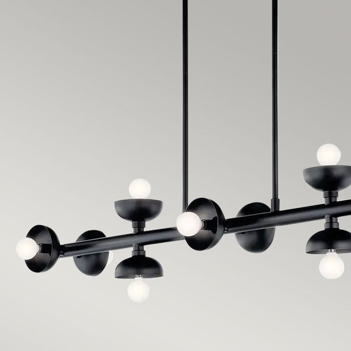 Palta Linear Pendant Light - Satin Black