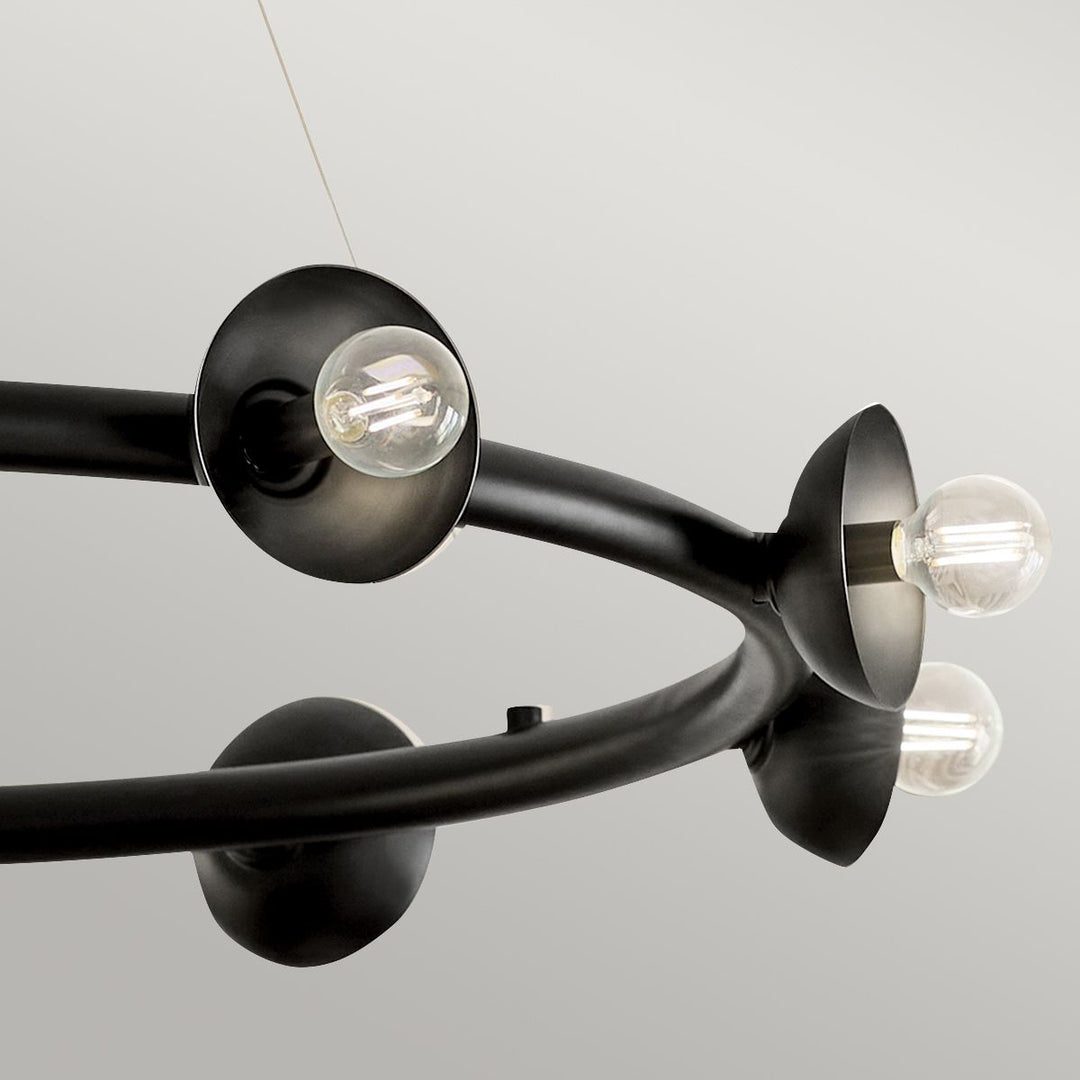 Palta 9 Light Chandelier - Satin Black