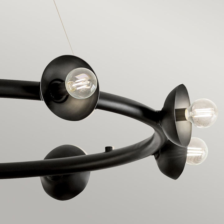 Palta 9 Light Chandelier - Satin Black
