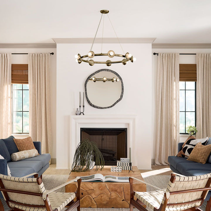 Palta 9 Light Chandelier - Champagne Bronze