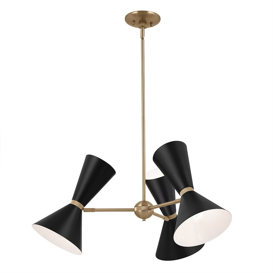 Phix 6 Light Chandelier - Black