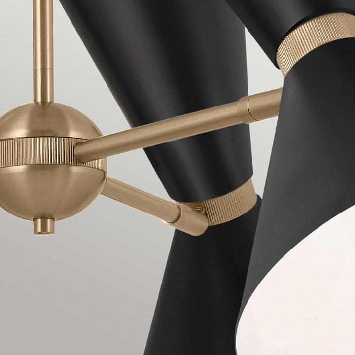 Phix 6 Light Chandelier - Black