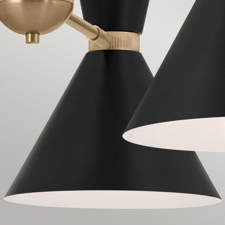 Phix 6 Light Chandelier - Black