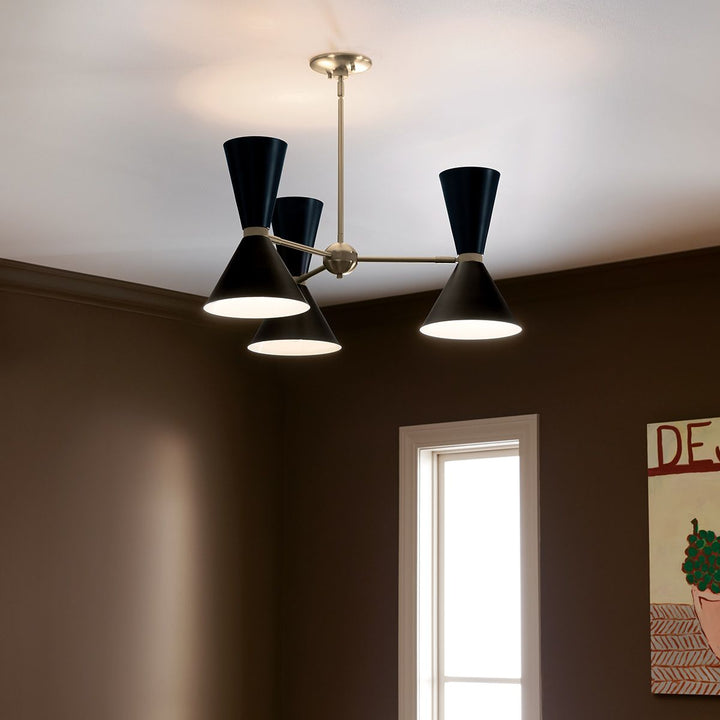 Phix 6 Light Chandelier - Black