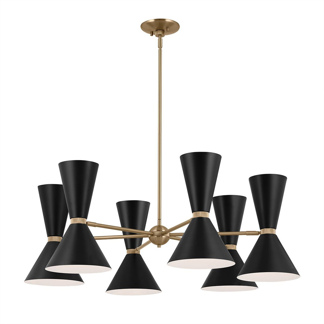 Phix 12 Light Chandelier - Black