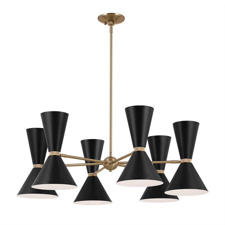 Phix 12 Light Chandelier - Black