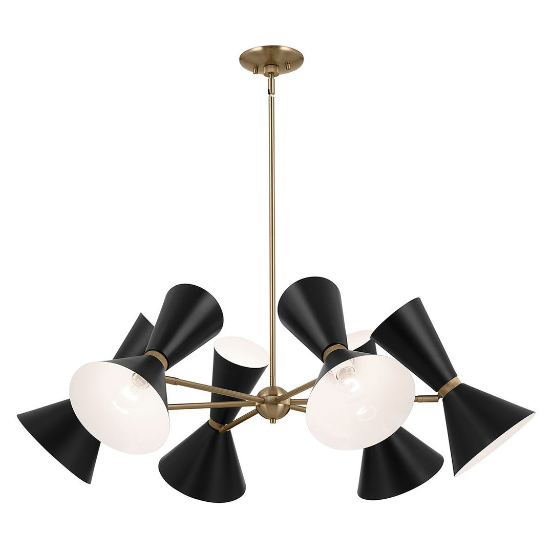 Phix 12 Light Chandelier - Black