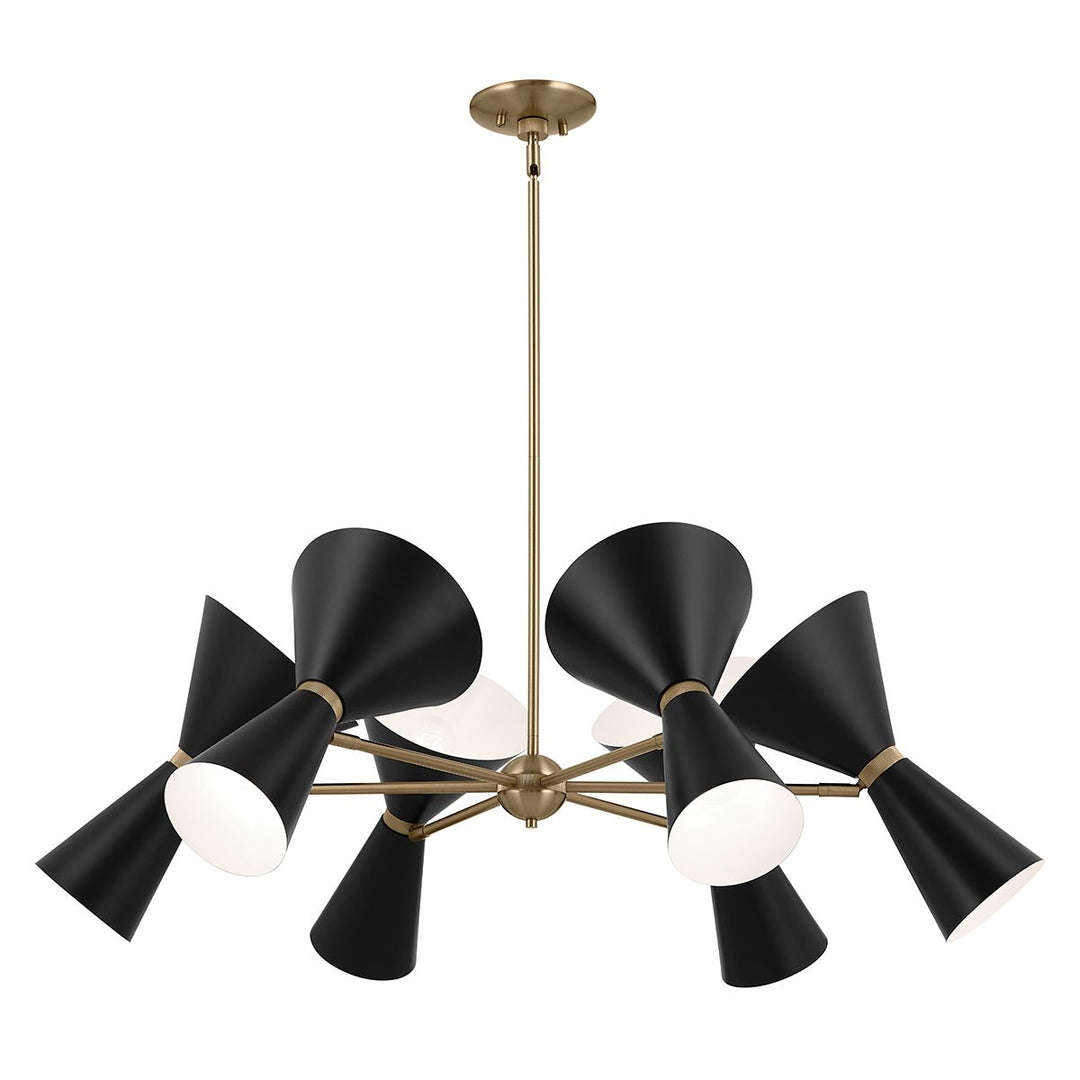 Phix 12 Light Chandelier - Black